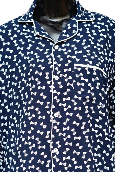 Navy 🎀 Bows Linen - ELORA OFFICIAL